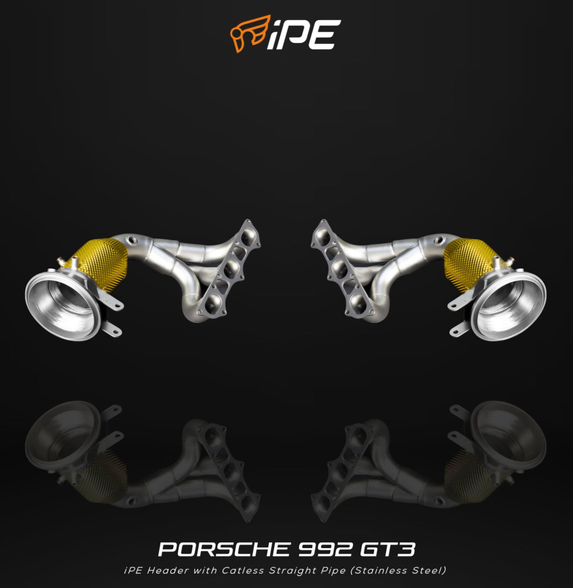 IPE INNOTECH PERFORMANCE EXHAUST RVS CATLES DECAT SPRUITSTUKKEN PORSCHE 992 GT3 / GT3 TOURING / GT3 RS 2021+