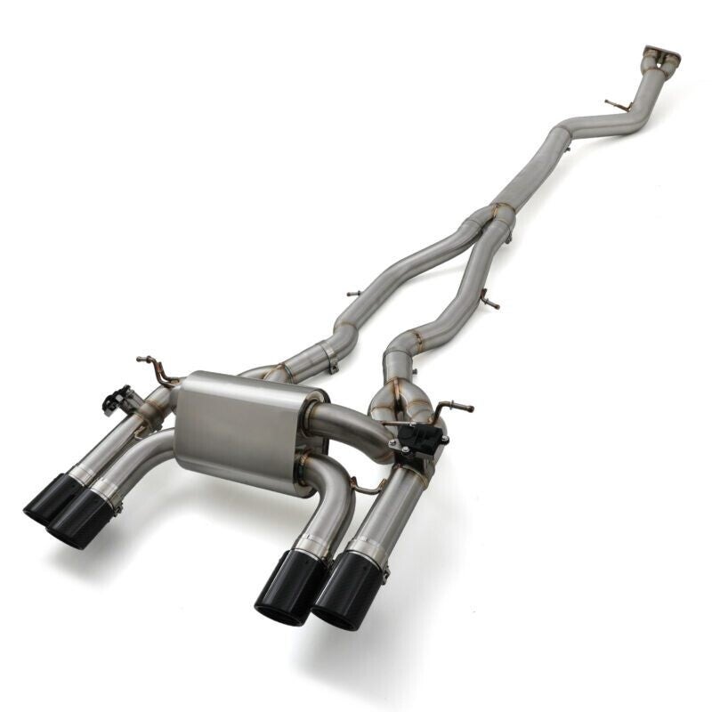RVS CATBACK KLEPPENSYSTEEM MET SINGLE MID PIPE BMW F80 M3 S55 2014+