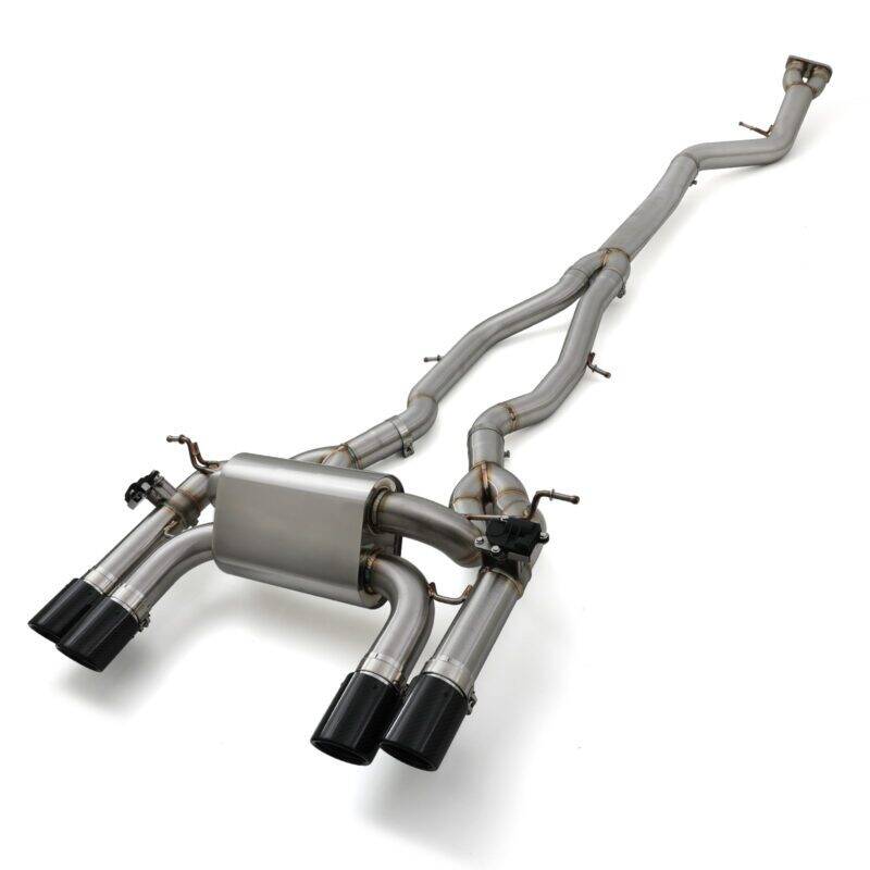 RVS CATBACK KLEPPENSYSTEEM MET SINGLE MID PIPE BMW F82 / F83 M4 S55 2014+