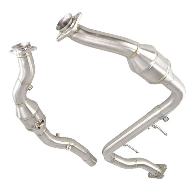 RVS DOWNPIPE SET EURO 6 200 CELLS SPORT KATS FORD F150 SVT RAPTOR 3.5L TWIN TURBO 2015 - 2019
