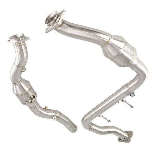 RVS DOWNPIPE SET EURO 6 200 CELLS SPORT KATS FORD F150 SVT RAPTOR 3.5L TWIN TURBO 2015 - 2019