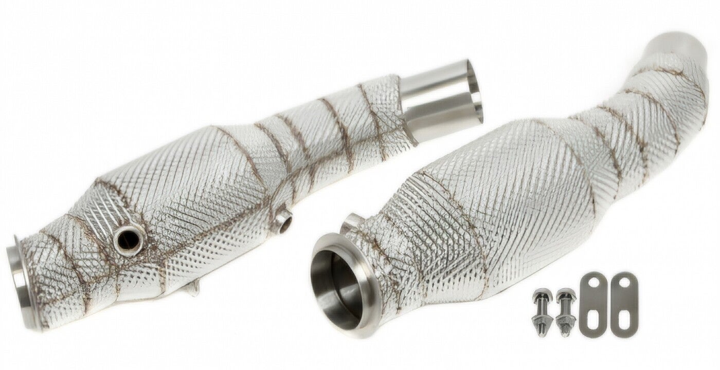 DOWNPIPE RVS 200 CELLS SPORT KATS, 3 INCH ALFA ROMEO STELVIO 2.9L V6 TWIN TURBO