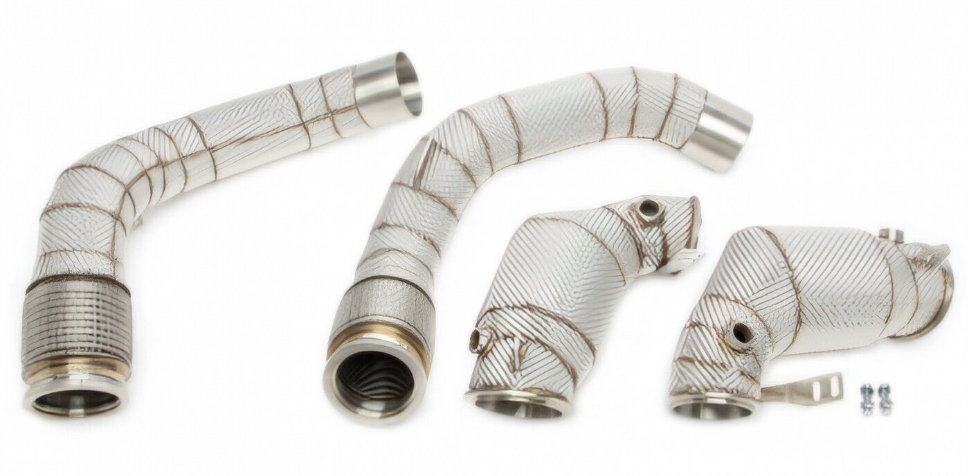 RVS DOWNPIPE SPORT KATS HITTESCHILD BMW M5 F90 NON OPF & OPF 2017 - 2020