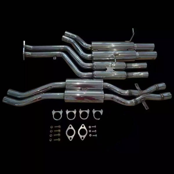 CATBACK SPORT KAT UITLAATSYSTEEM RVS BMW E46 6 CILINDER MODELLEN M54 323i - 325i - 330i 2001 - 2006