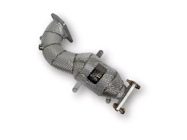 DOWNPIPE MET 200 CELLS SPORT KAT HEATSHIELD FIAT 500 ABARTH 1.4L TURBO " IHI " ALLE VARIANTEN