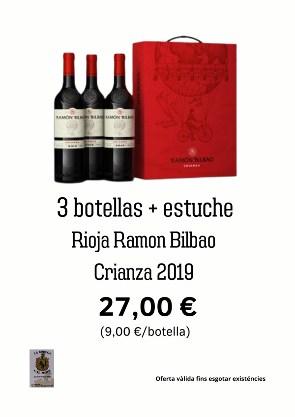 Estuche Regalo Rioja Ramon Bilbao Crianza 2019