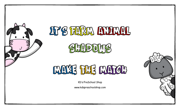 It's Farm Shadow Animal Match Booklet