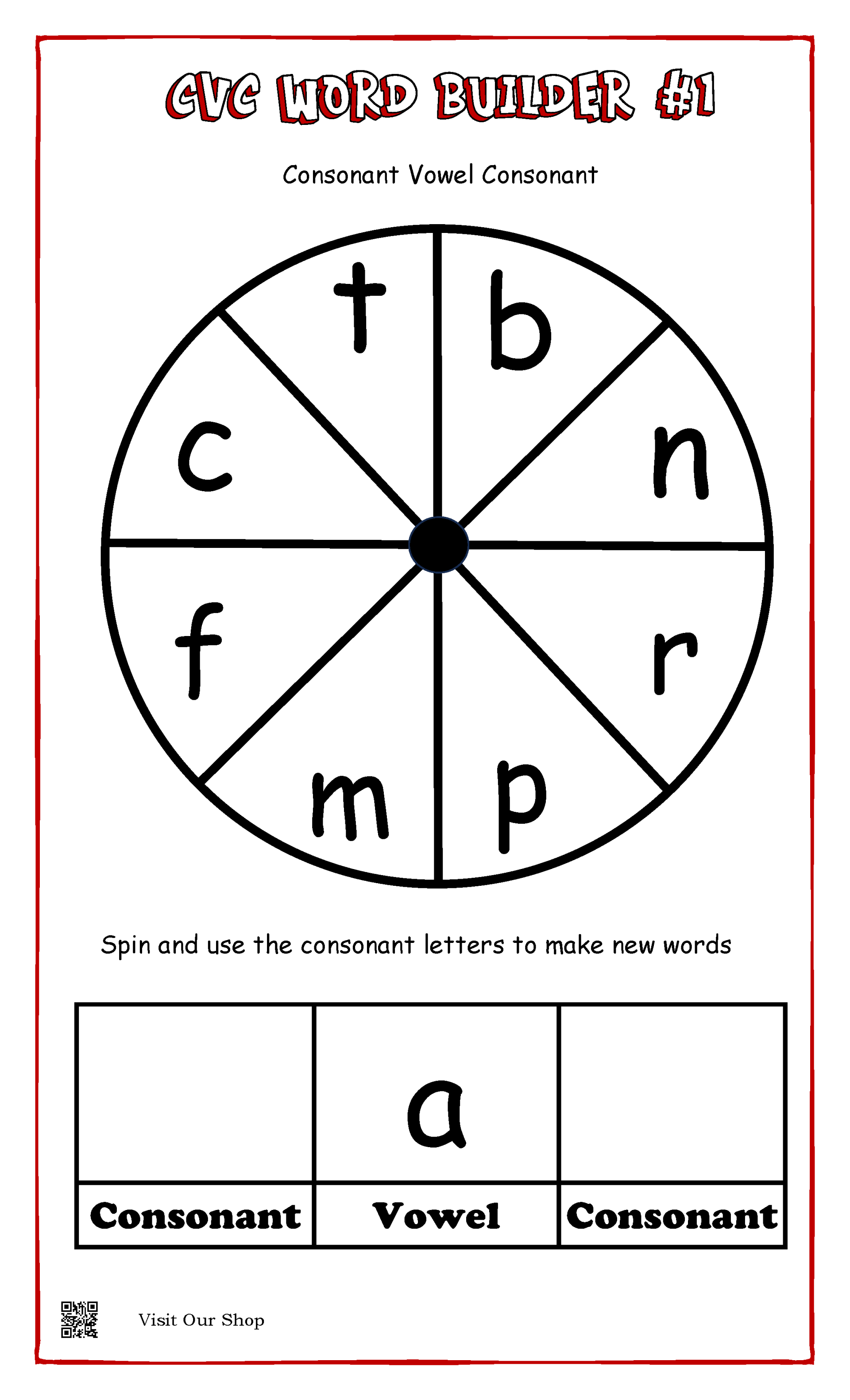 CVC Word Builder Activity