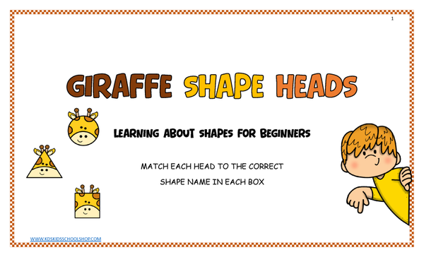Giraffe Shape Heads Booklet