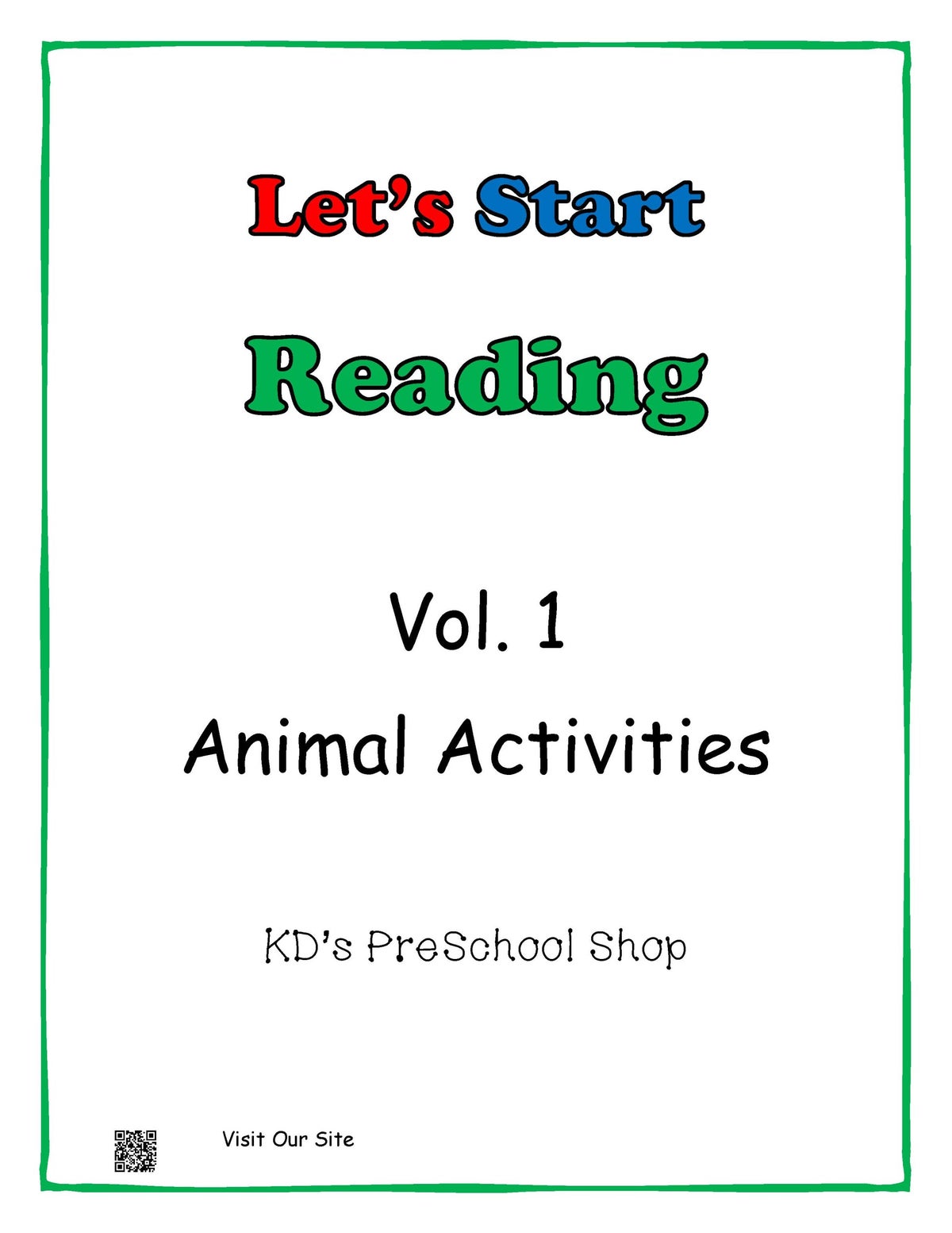 Let's Start Reading #1 | KD's Kids School Shop