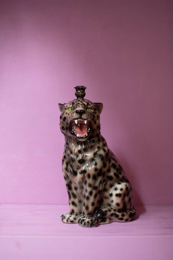 PRE-ORDER Candleholder Leopard chocolatebrown MAX