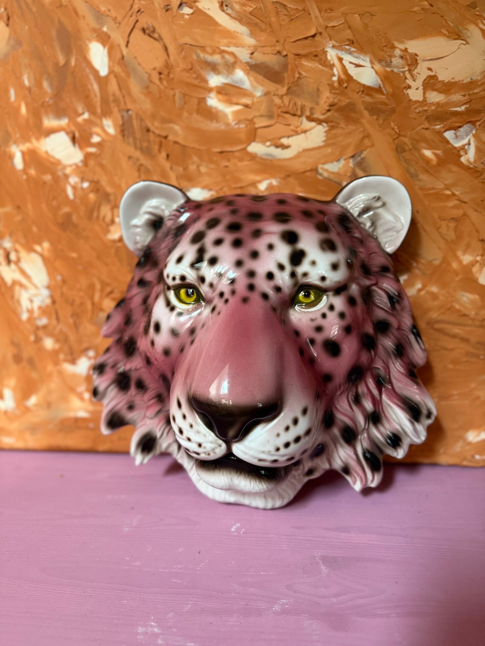 PRE-ORDER LEOPARD WALL HEAD PINK
