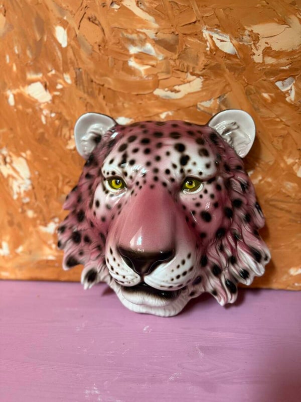 PRE-ORDER LEOPARD WALL HEAD PINK