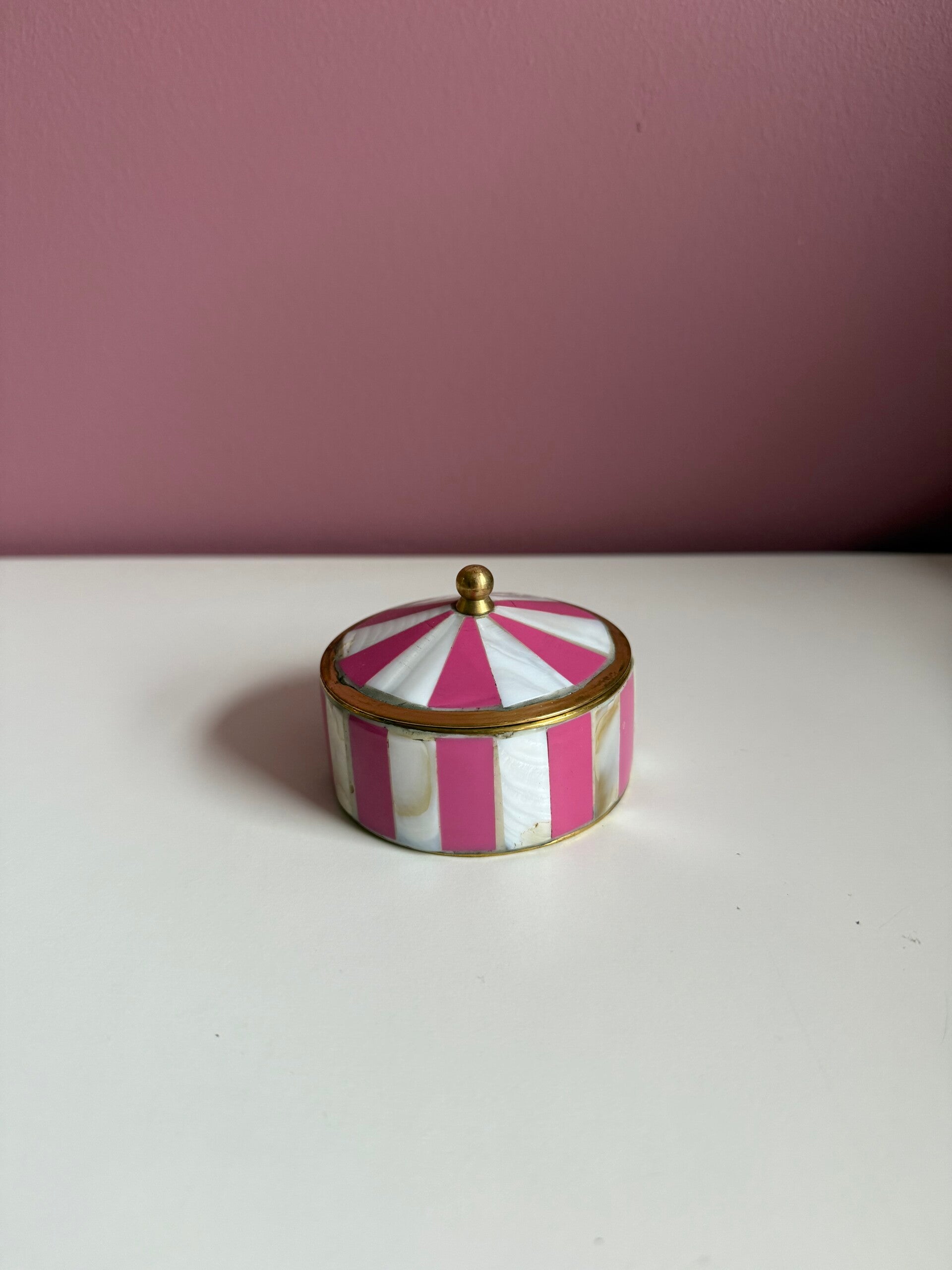 Treasure box brass mop pink