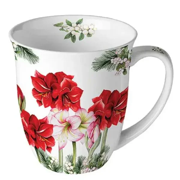 Ambiente Mug - Mok Blooming amarylilis white 0.4L