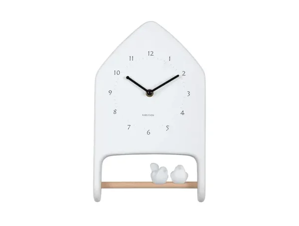 Karlsson Love Birds Wandklok - Wit