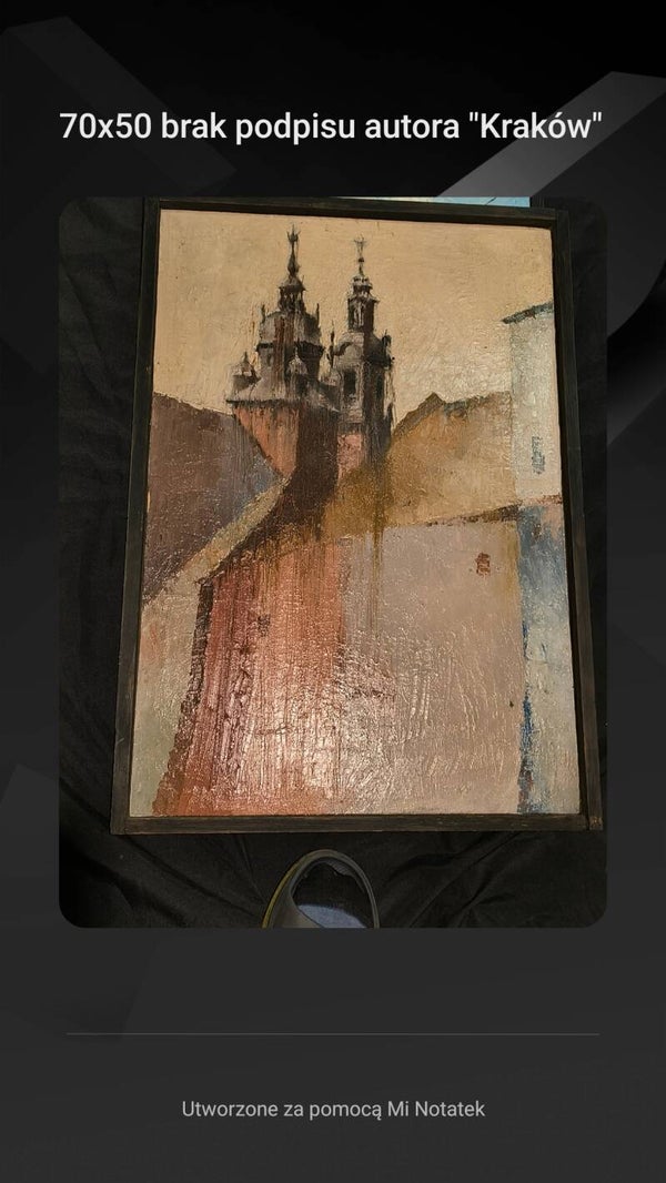 Ölgemälde „Krakau” aus den 1960erJahren obraz olejny
