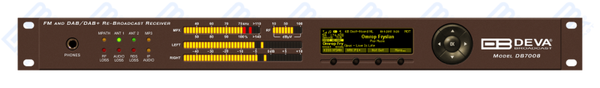 Deva Broadcast DB7008 Geavanceerde FM- en DAB/DAB+ re-broadcast ontvanger met IP-audio- en MP3-backupspelers
