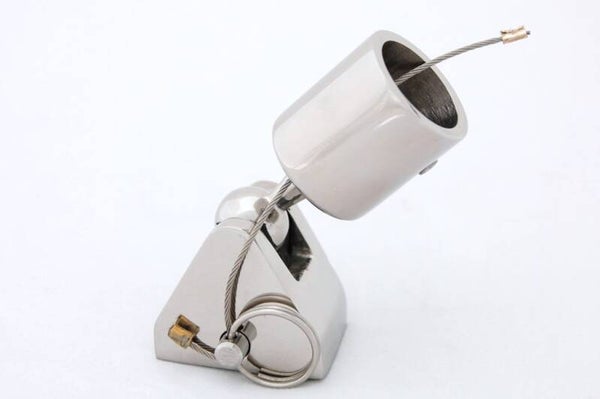 Rvs Kogelbeslag/dekbeslag met dekplaat