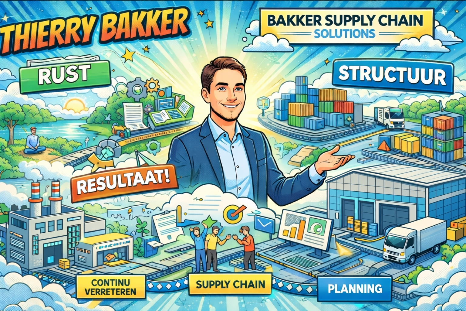 Illustratie van Bakker Supply Chain Solutions – rust, structuur en resultaat in supply chain planning