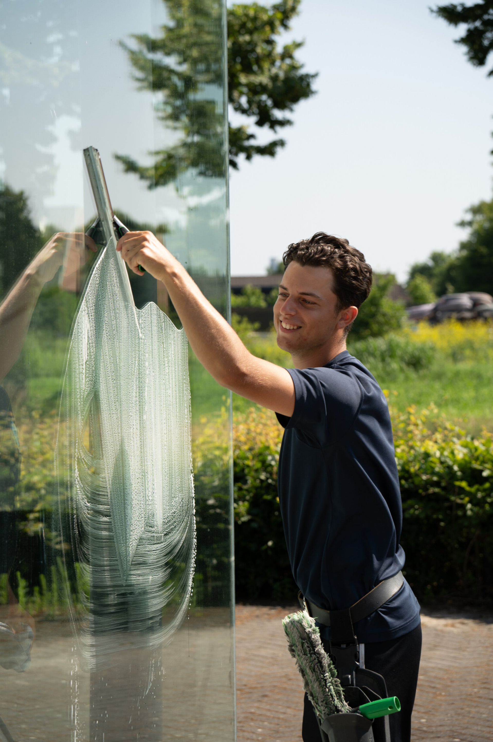 Glazenwasser wassen van de ramen