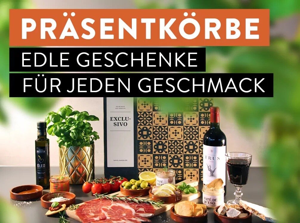 TAPAS - Präsentkorb mit Serrano-Schinken, Allioli & Craft-Bier