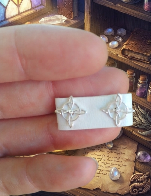 Le Talisman du Nœud – Boucles d'Oreilles Nœud de Sorcière en Argent Sterling 925