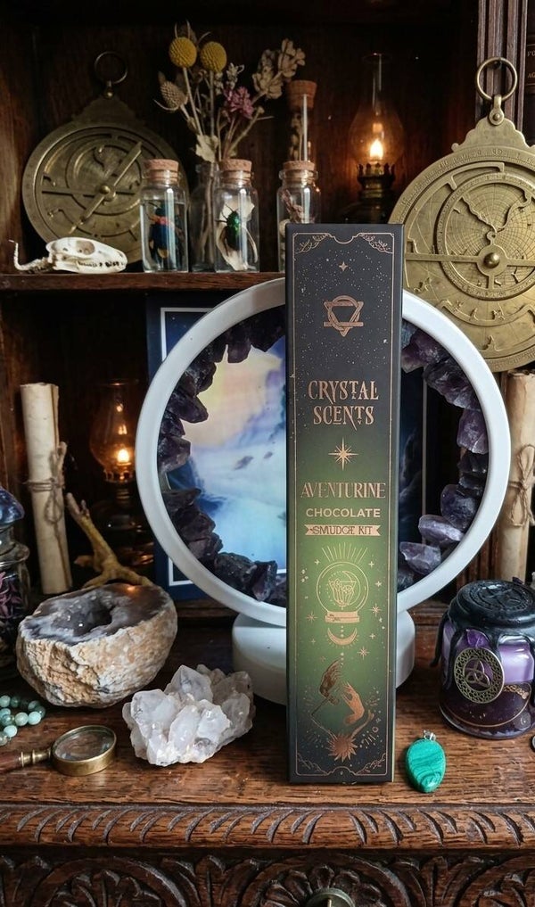 Encens Sacré Aventurine & Chocolat pour l'Abondance et la Douceur