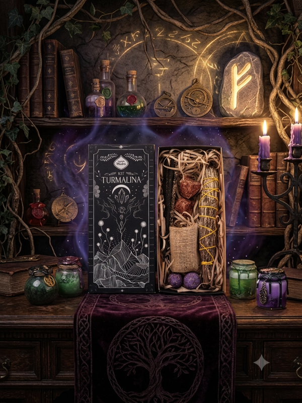 Kit de Fumigation Rituelle "Turmalina" — Coffret de Purification & Ancrage Sagrada Madre