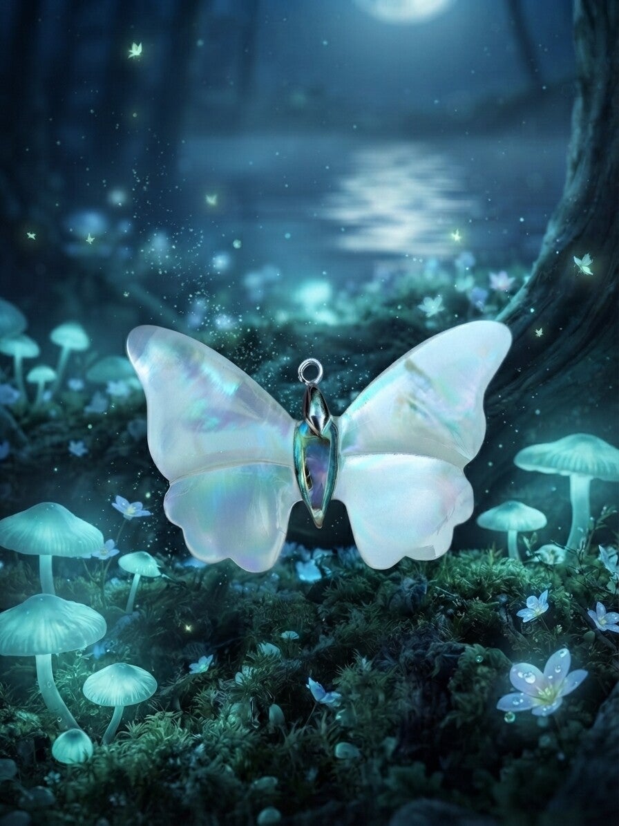 L'Envol de l'Aurore Boréale : Pendentif Papillon en Nacre et Abalone