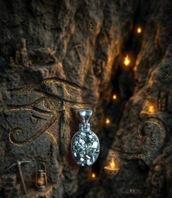 Miroir de l'Âme — Pendentif Pyrite et Argent Sterling 925