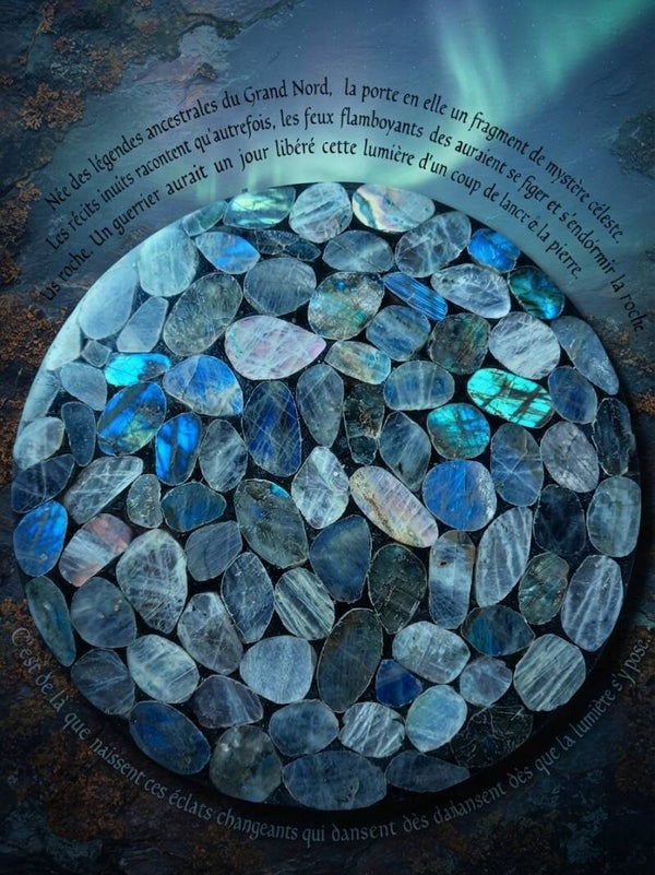 Plateau "Aurores Boréales" en Labradorite – 22,5 cm