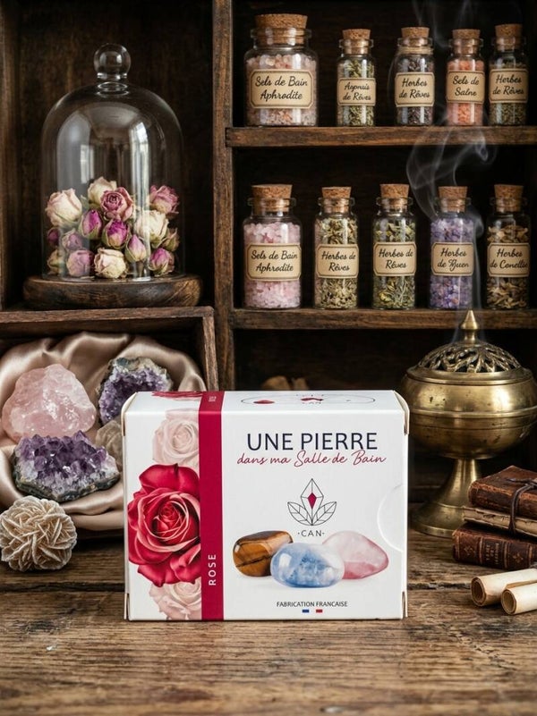 Savon Surgras à la Rose & Pierre Minérale Surprise « Une Pierre Dans Ma Salle de Bain »