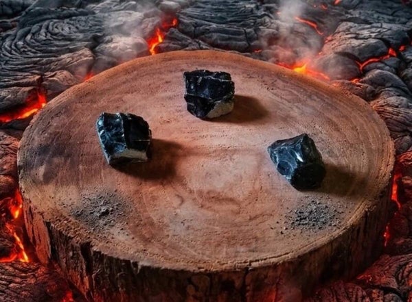 Les Trois Éclats de l'Ombre – Trio d'Obsidiennes Brutes