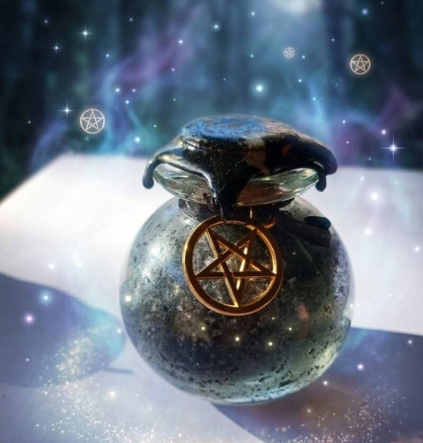 Sels Noirs de Protection Ésotérique — Flacon Potion Luxe (50g)