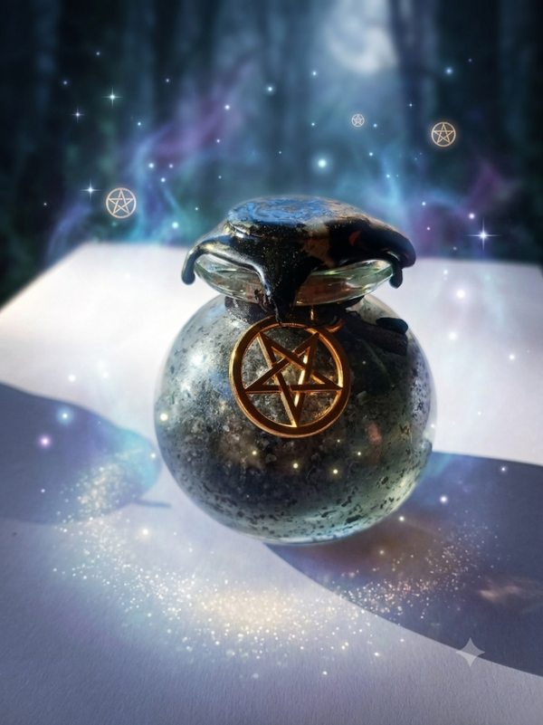 Sels Noirs de Protection Ésotérique — Flacon Potion Luxe (50g)