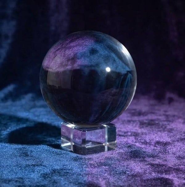 Sphère de Divination en Cristal K9 - Miroir des Temps & Clarté Sacrée