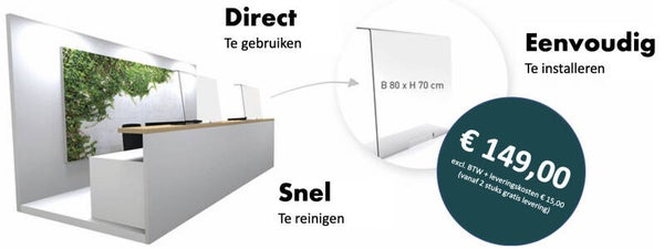 8 Stuks ABS Design COVID-19 Hygiënisch Scherm Deluxe