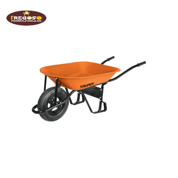 Carretilla 4.5 ft3 Neumática, bastidor tubular, Truper