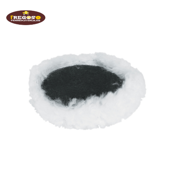 Borla p/pulir de lana de 7" hook and loop