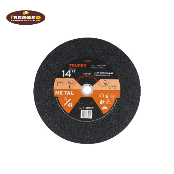 Disco Tipo 41 de 14" x 3.1 mm para corte de metal