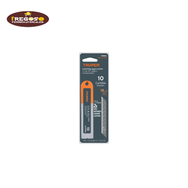 Estuche con 10 cuchillas SK4 de 18 mm para cutter