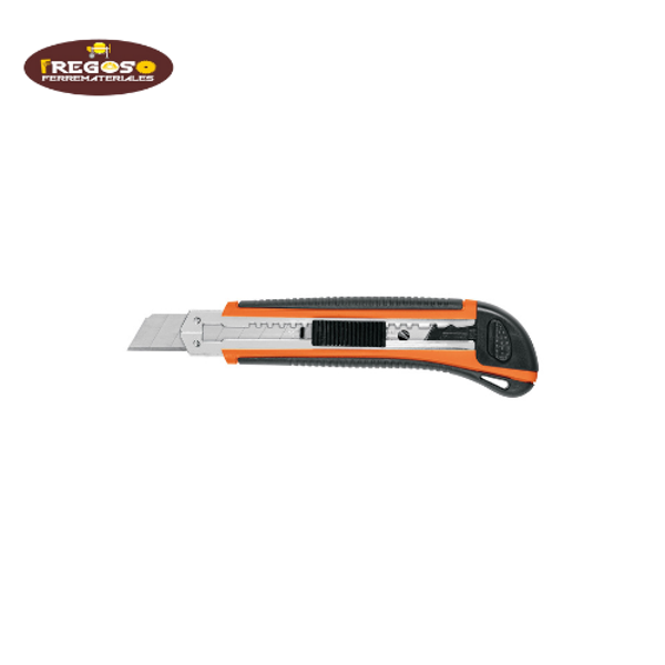 Cutter 18 mm profesional con alma metálica y grip