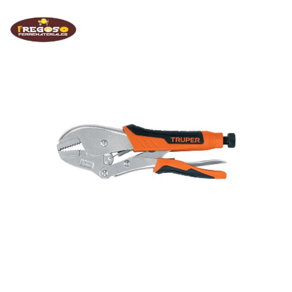 Pinza de presión 10" mordaza recta mango de vinil