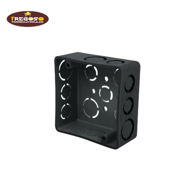 Caja cuadrada 4" x 4" plástica, Volteck