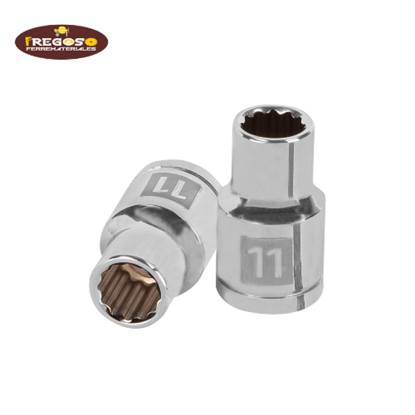 Dado de 11 mm, 12 puntas, cuadro 1-2"