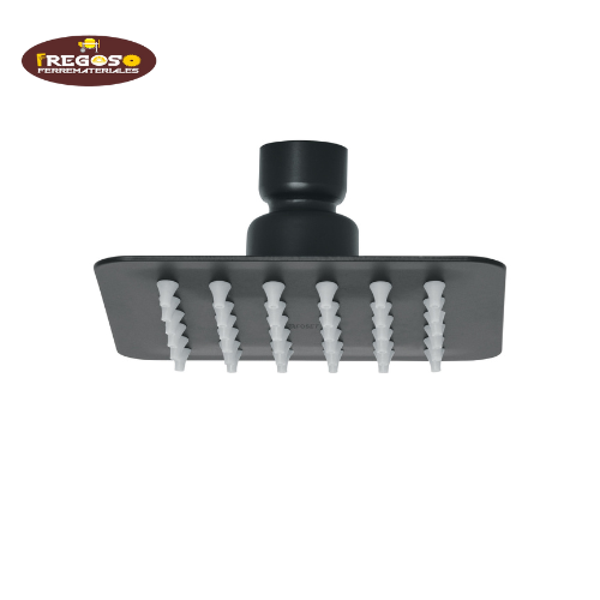 Regadera cuadrada 4" acero inox