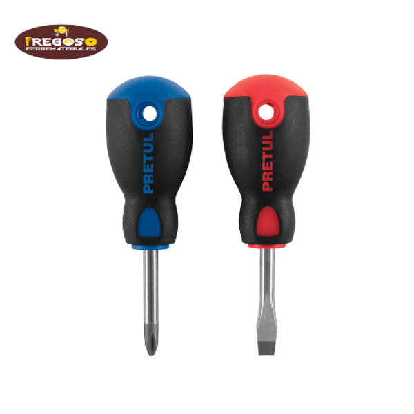 Dúo de desarmadores 1/4" x 1-1/2" mango Comfort Grip