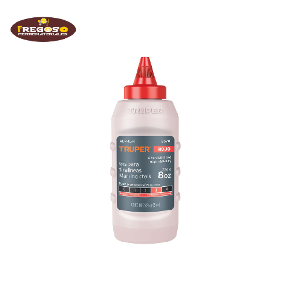 Gis rojo para tiralíneas, alta visibilidad, 8 oz