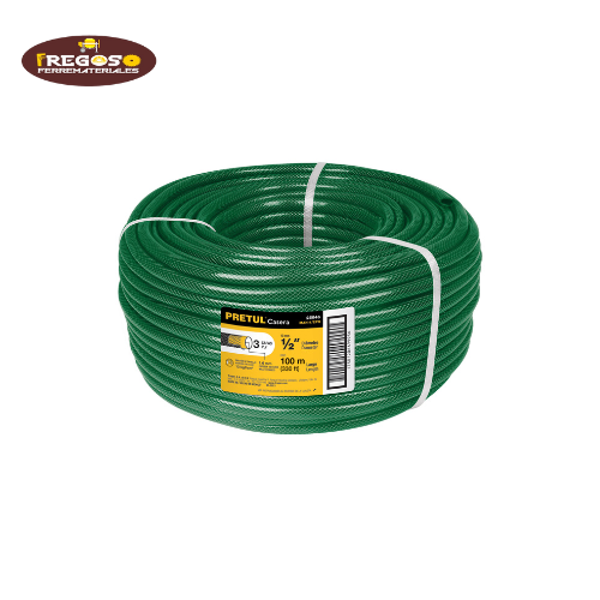 Manguera verde 1/2", 3 capas